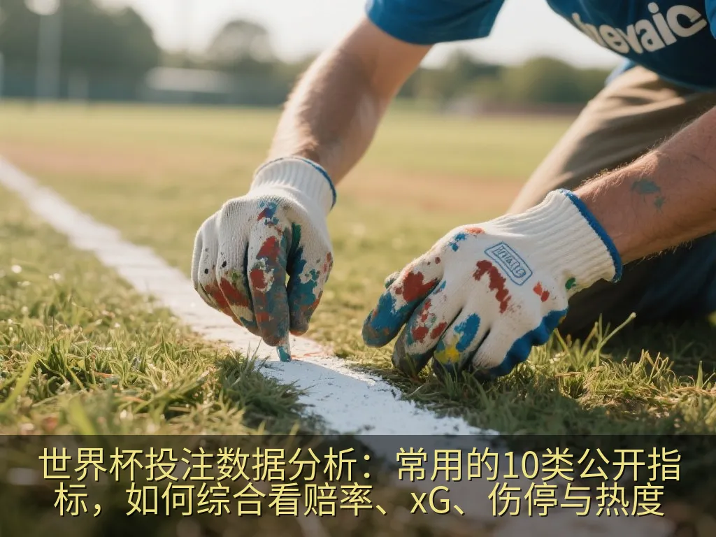 世界杯赛前公开数据分析维度信息图,包括赔率、xG、伤停、热度、天气与赛程等指标